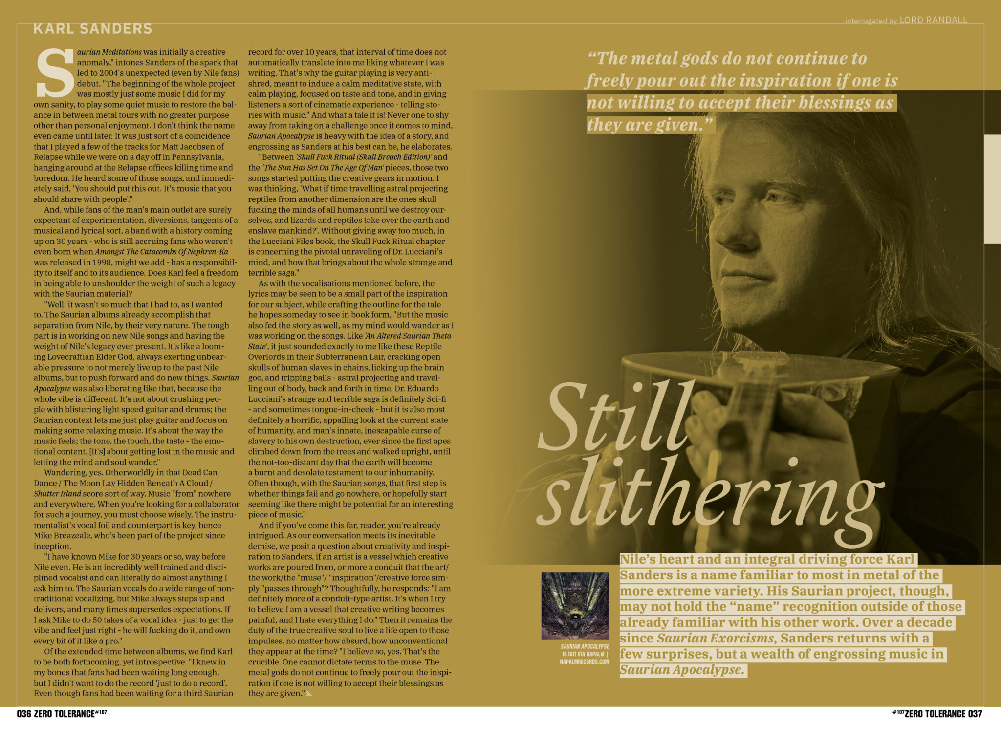 Issue 107 Summer edition Zero Tolerance Magazine